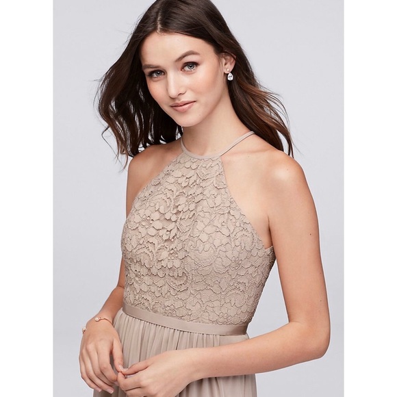 SIZE 2 DAVIDS BRIDAL OPEN BACK DRESS - Picture 3 of 6